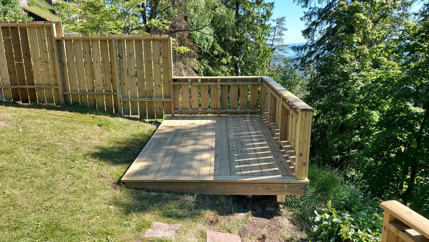 Terrasse opp til 25 m²- pris per m²